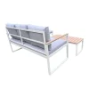 COCON Loungeset Melide, Beige/Grau/Weiss, 3 Sitzplätze