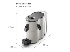 CoffeeB Portionskaffeemaschine Horizon Grau