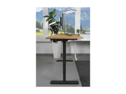 Contini höhenverstellbarer Bürotisch 2.0 x 0.9 m Eiche, Schwarz