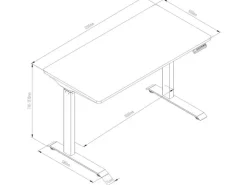 Contini Stehtisch 120 x 60 cm, mit Tischplatte, Weiss