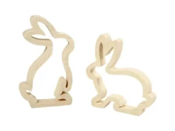 Creativ Company Holzhase Hellbraun, 2 Stück