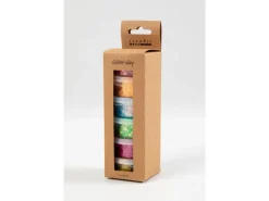 Creativ Company Modelliermasse Glitter Clay 6 x 20 ml, Sortierte Farben