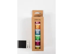 Creativ Company Modelliermasse Glitter Clay 6 x 20 ml, Sortierte Farben