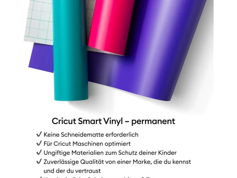 Cricut Vinylfolie Joy Permanent 13.9 x 121.9 cm, Schwarz glanz