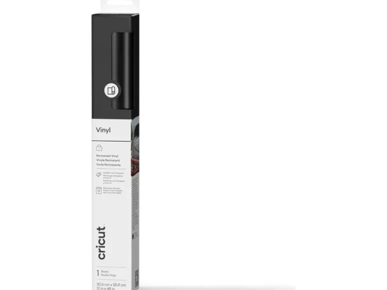 Cricut Vinylfolie Permanent 30.5 x 122 cm, 1 Stück, Schwarz