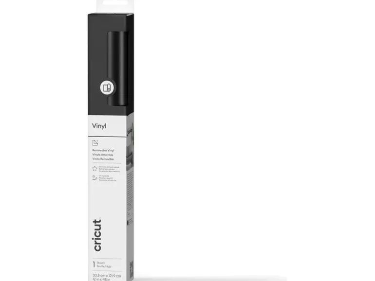 Cricut Vinylfolie wiederablösbar 30.5 x 122 cm, 1 Stück, Schwarz