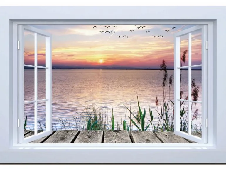 Dameco LED Wandleuchte Bild Fenster auf Steg