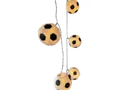 Dameco Lichterkette Fussball, 180, Weiss/Schwarz