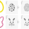 Decora Ausstechformen und Schablonen Set -Hase und Ei 4-teilig