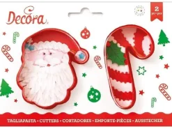 Decora Ausstechförmchen Zuckerstange Kunststoff Rot 2er-Set