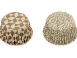 Decora Muffinförmchen Papier Rund Gold Geometrisch 36 Stück