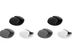 Delock Kabel-Clip 14 mm, 3x2 Stück, weiss, grau, schwarz