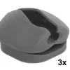 Delock Kabel-Clip 5 mm, 3x2 Stück, weiss, grau, schwarz