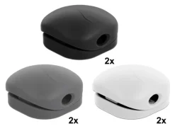 Delock Kabel-Clip 5 mm, 3x2 Stück, weiss, grau, schwarz