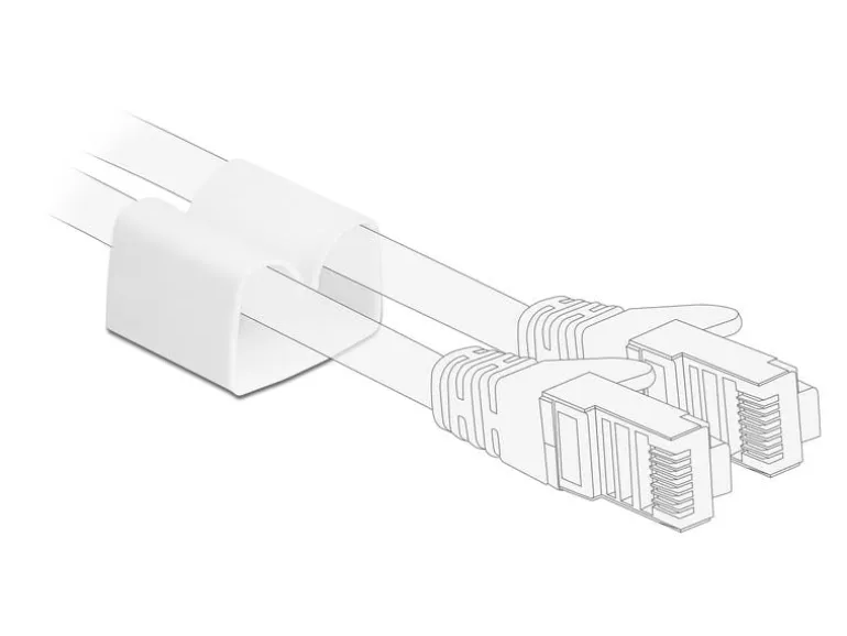 Delock Kabel-Clip weiss 2 Stück