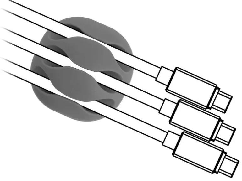 Delock Kabelhalter 5 mm, 2x3 Stück, weiss, grau, 3 Durchführungen