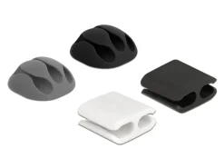 Delock Kabelhalter und Kabelclip Set 4 Stück