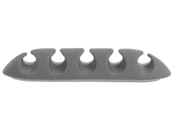 Delock Kabelhalter 2x3 Stück, weiss, grau, 5 Durchführungen 6 Stück