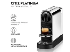 De'Longhi Kaffeemaschine Nespresso CitiZ Platinum EN220.M Silber