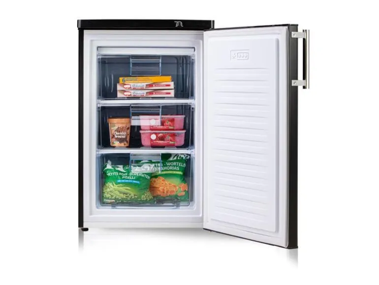 Domo Gefrierschrank DO91132F Schwarz Rechts, Wechselbar