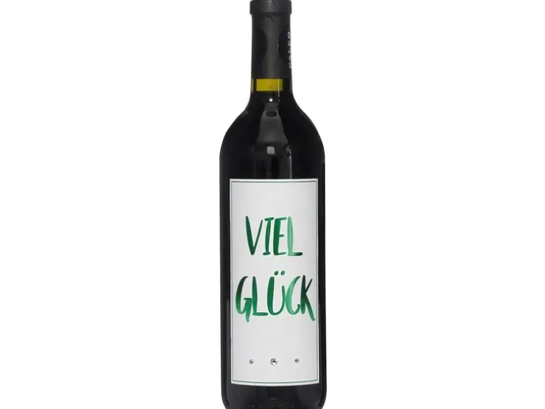 Dreams and Fantasy Geschenkidee Rotwein Viel Glück Grün, 750 ml