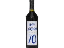 Dreams and Fantasy Geschenkidee Rotwein Happy Birthday 70 Blau, 750 ml