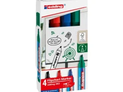 edding Flipchart-Marker 383, 4 Stück