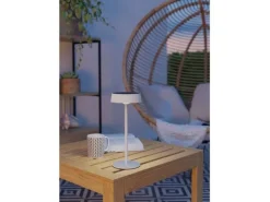 EGLO Leuchten Akku-Tischleuchte Simeri SOLAR-LED – Touch Weiss