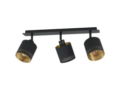 EGLO Leuchten Aufbauspot ESTEPERRA 3x E27, Schwarz/Gold