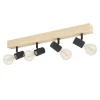 EGLO Leuchten Aufbauspot TOWNSHEND 3 braun, schwarz E27