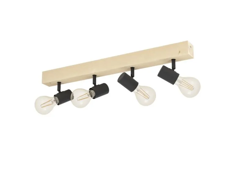 EGLO Leuchten Aufbauspot TOWNSHEND 3 braun, schwarz E27