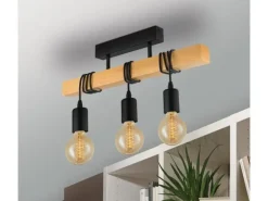 EGLO Leuchten Deckenleuchte TOWNSHEND 3x E27 Schwarz