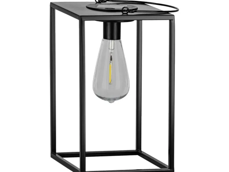 EGLO Leuchten Gartenlicht Deko Solarleuchte Laterne Schwarz