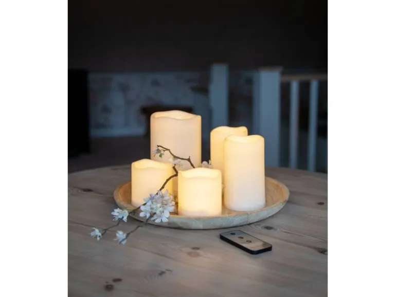 EGLO Leuchten LED-Kerzen Set SOLAR 5 Stück, Beige