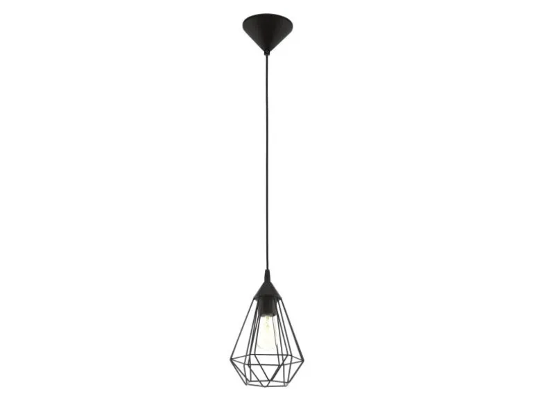 EGLO Leuchten Pendelleuchte TARBES 1x E27, 17.5 cm Schwarz