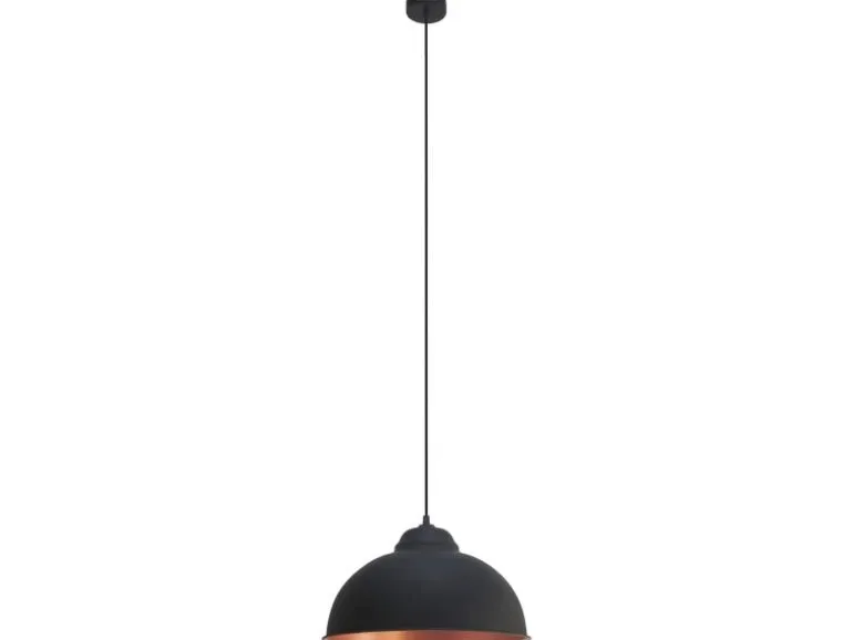 EGLO Leuchten Pendelleuchte TRURO 2 1x E27, 37 cm Schwarz