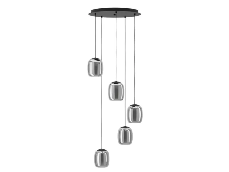 EGLO Leuchten Pendelleuchte CIAMPINO schwarz exkl. E27 5x28W