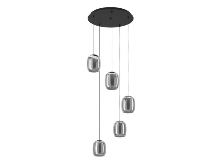 EGLO Leuchten Pendelleuchte CIAMPINO schwarz exkl. E27 5x28W