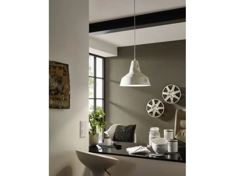 EGLO Leuchten Pendelleuchte SOMERTON 1x E27 Weiss