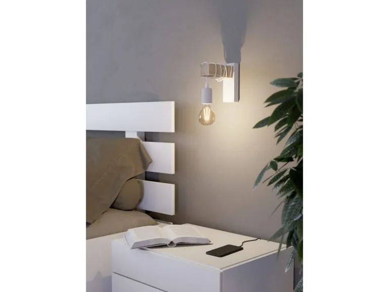 EGLO Leuchten Wandleuchte TOWNSHEND weiss exkl. E27 1x10W