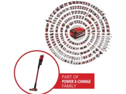 Einhell Akku-Hand- und Stielsauger TE-SV 18 Li-Solo Rot