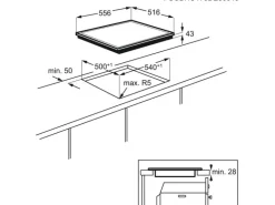 Electrolux Glaskeramik-Kochfeld GK56PCN Aufliegend