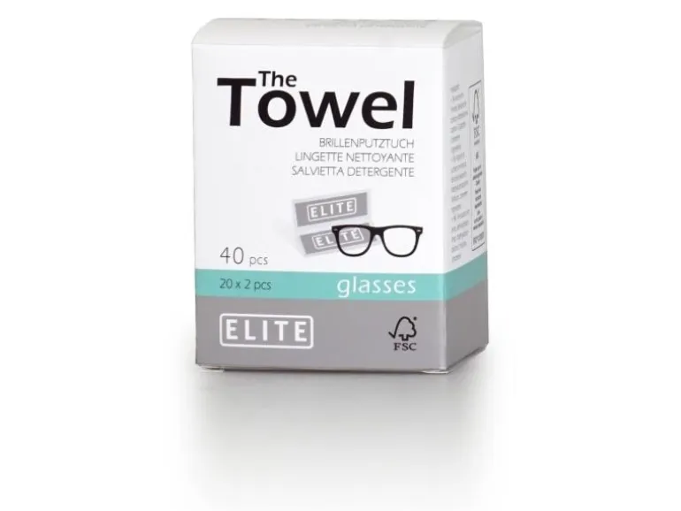 Elite Brillenputztuch 40 Stück, Weiss