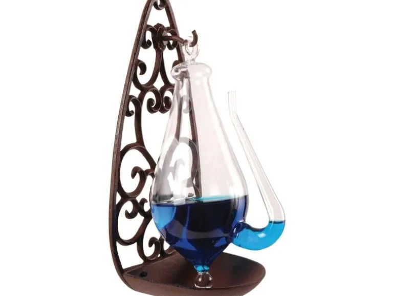 Esschert Design Barometer Glas, mit Eisenhalterung, 0.5 l