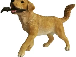 Esschert Design Labrador mit Stock Polyresin Braun 62.6 x 23.7 x 40 cm