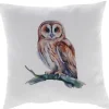 Esschert Design Outdoor Kissen Aquar. Eule 50 x 50 cm, Mehrfarbig