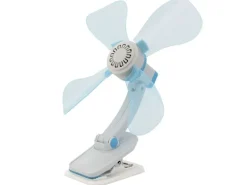 Eurotrail Klammer-Ventilator 12 V Hellblau/Weiss