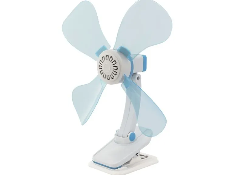 Eurotrail Klammer-Ventilator 12 V Hellblau/Weiss