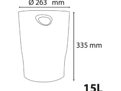 Exacompta Papierkorb Ecobin Skandi 15 L, Altrosa