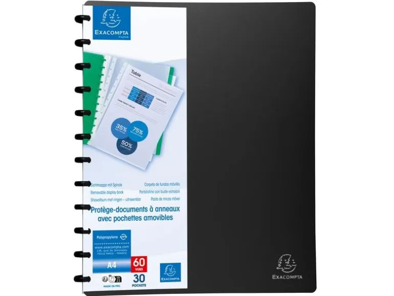 Exacompta Sichtbuch A4 Schwarz